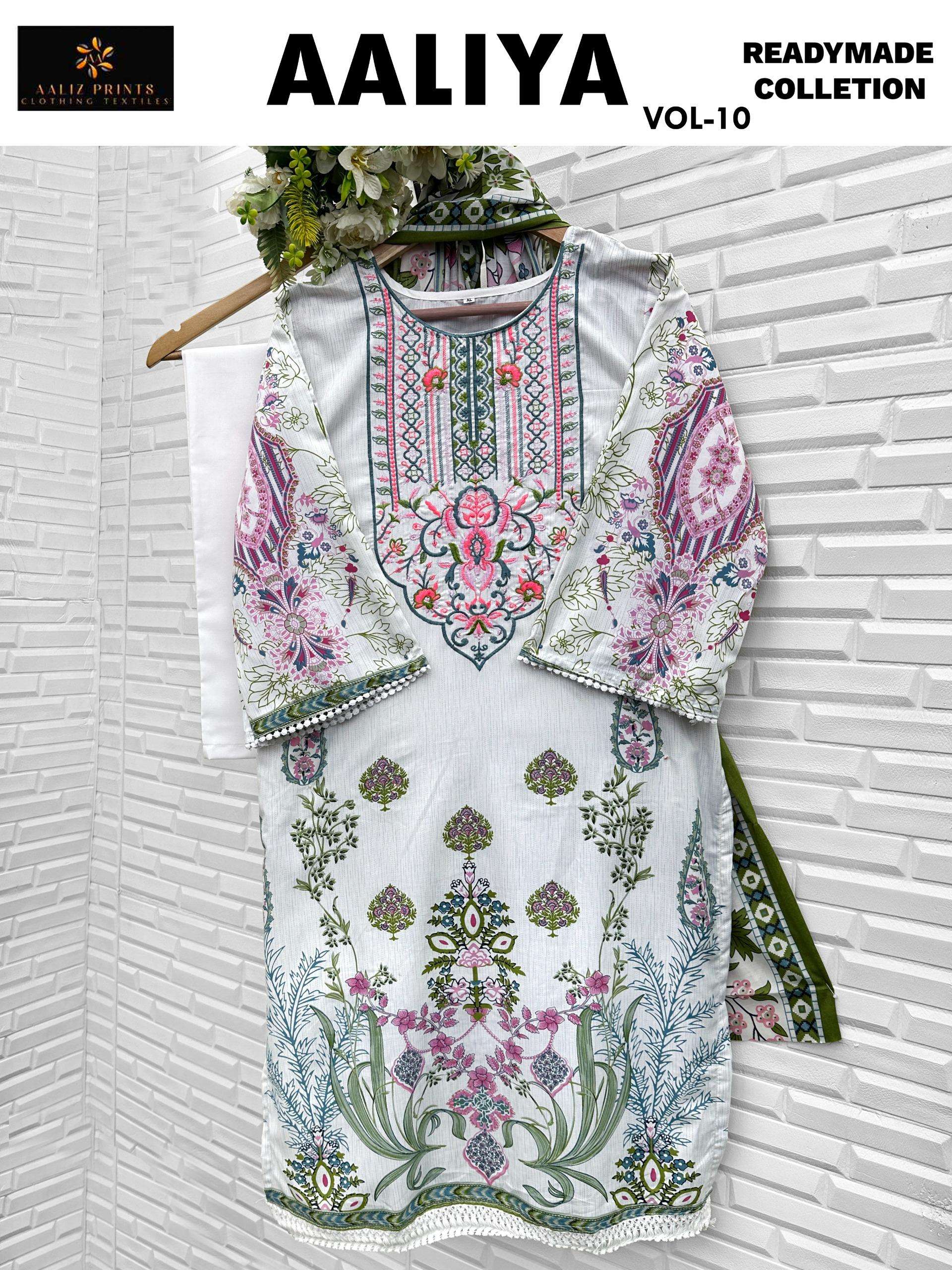 Aaliya embroidery collection vol 10  Ready Wear By Aaliz Prints